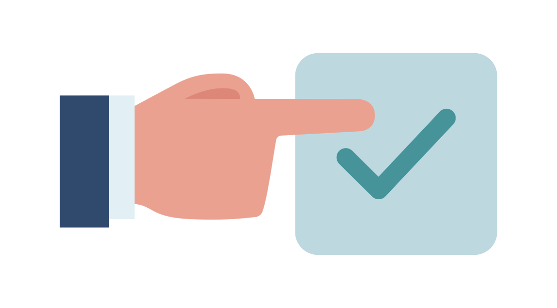 vinger wijst naar vink