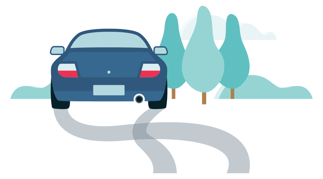 auto laat bandensporen achter