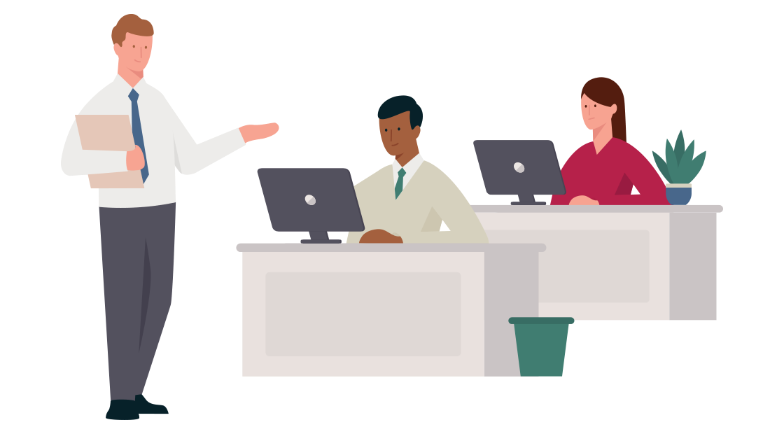 Werkgever staat voor zijn werknemers te spreken