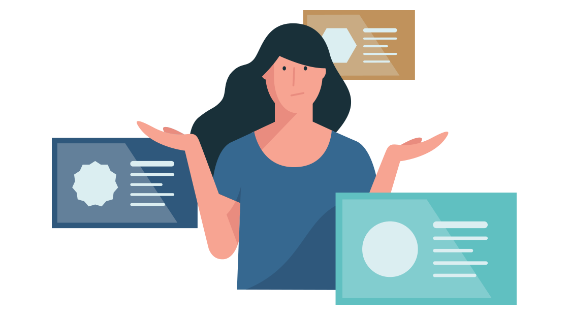 klant overweegt product opties